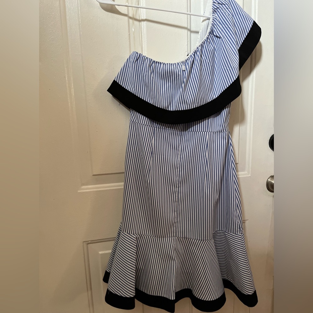 Lucy Paris Blue and White Striped Dress